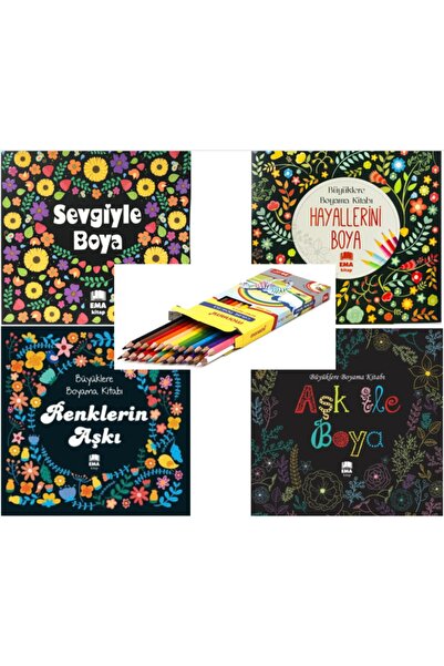 Monami Mandala Büyükler Için Boyama Seti - 2 Kitap Ve 24 Renk Metal Tüp Boya Kalemi Parlak Ve Canlı Renkler