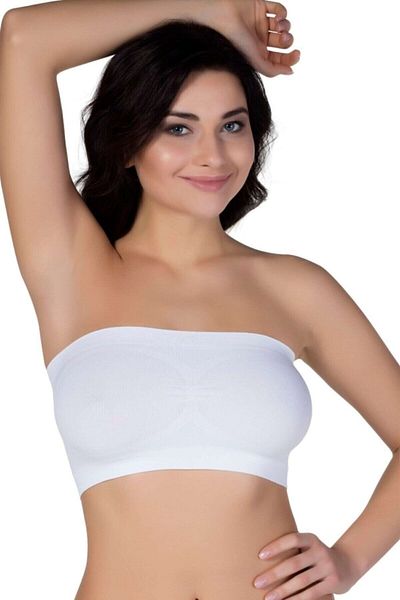 Lohussa Corset Bondeo alb, fără sudură, căptușit, fără sudură