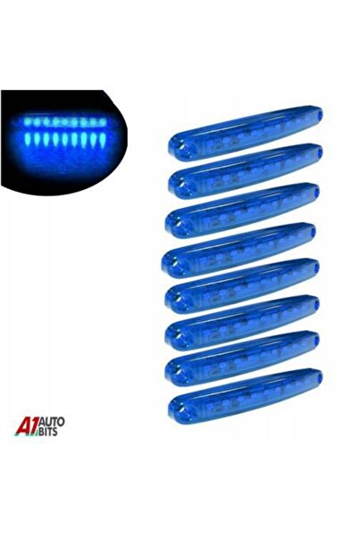 POWER LED 9'lu Parmak Led 12-24 Volt Uyumlu (10 Adet- Mavi)
