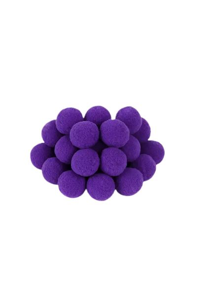 Yumuşakkeçe Dark Purple Soft Pompom Plush 100 Pieces 2cm