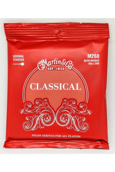 Martin Co M260 Model Normal Tansion Classic Guitar String Set - Knob Model