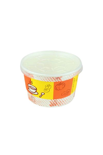 ENCUP Lid Cardboard Soup Bowl 100 Pieces Set in Picture Price
