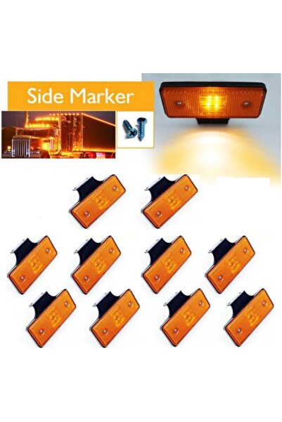 GPR AUTO PARTS Kamyon Dorse Otobüs Karavan Römork Yan Marker Lamba (10 Adet )...