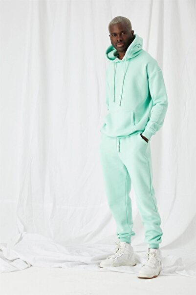 gothamvibes Ανδρική φόρμα μέντας χαλαρής κοπής στο κάτω μέρος