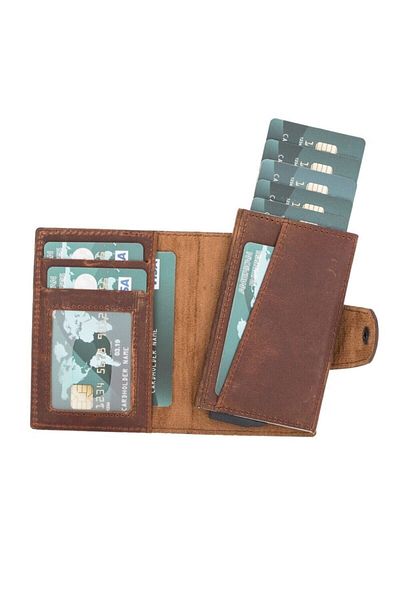 Bouletta Mondello Magic G2 Leather Card Holder - Brown