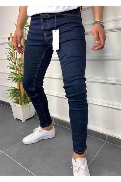 Oliggopol Ανδρικό τζιν τζιν παντελόνι Skinny Fit Φόρμα αστραγάλου Lycra