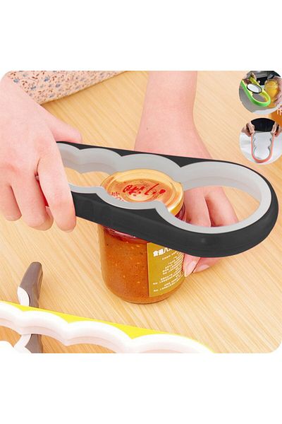 SİHİRLİ AYAKLAR Black-Gray Silicone Cap Opener - Multifunction Thn74098*144