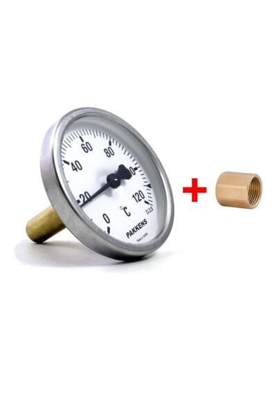 Pakkens Termometre Manşonlu 63 Çap 120 Derece Göstergeli 5 Cm Bağlantılı