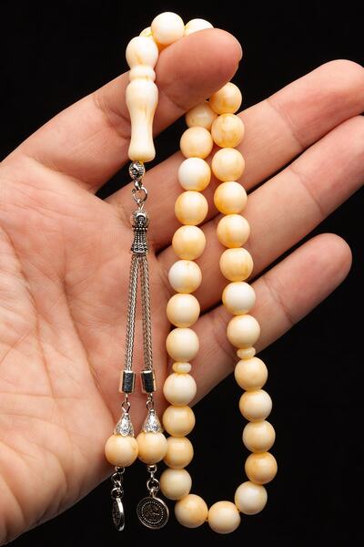 OTTOTESBİH Moire Beirut Drop Amber Rosary 10 mm