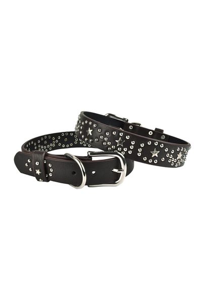 Bestie Milano Large Leather Dog Collar 55 Cm