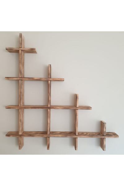Üsküp Yapı Dekoratif Ahşap Eskitme Duvar Rafı