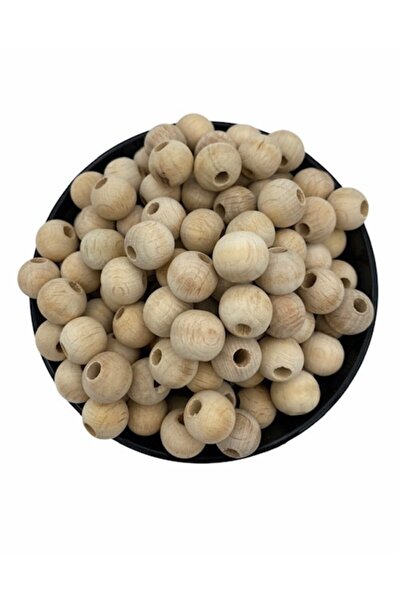 Hedef Bijuteri خرز لوح خشب خام 14 مم (50 جرام، ~ 50 قطعة خرز)