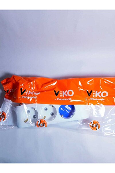 VİKO 2 Metre Topraklı Korumalı Uzatma 3lü Priz