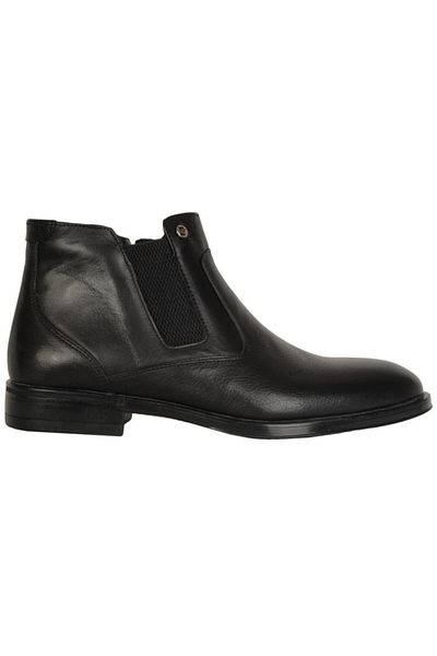 Pierre Cardin 1195865   Μαύρα 100% δερμάτινα ανδρικά παπούτσια βάρκας χωρίς κορδόνια