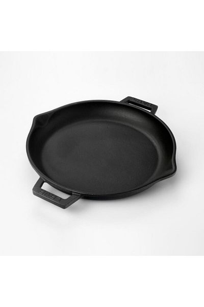 Lava Cast Iron Frying Pan with Black Wooden Spoon Gift 30 cm