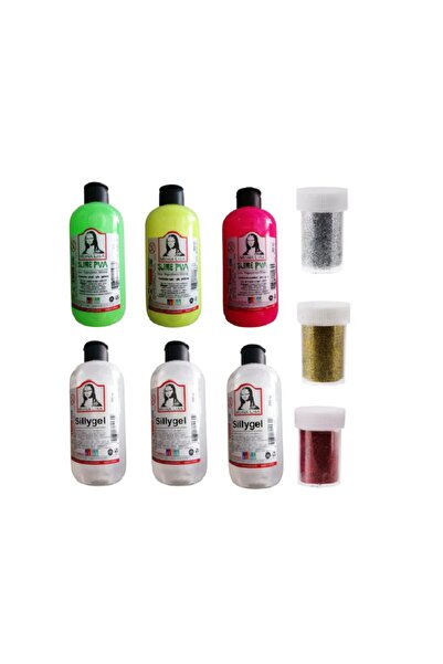Monalisa Slime Slaym Yapma Seti 250ml*6adet Toz Sim 3 Adet