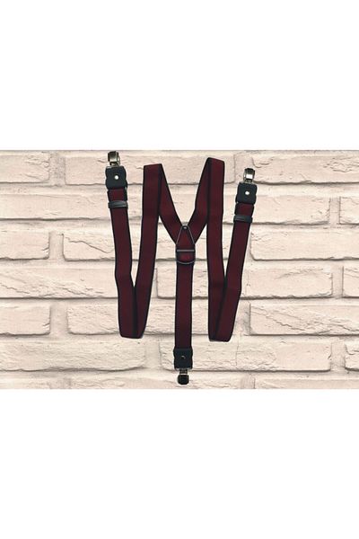 ZEKTON 100% Leather Claret Red Unisex Trouser Strap