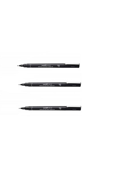 UNİ-BALL Uni Pin Technical Drawing Pen 1.2 Mm 3 Pieces Black