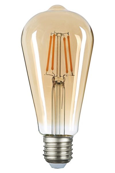 Heka Led Armut Tip Ampul E27 St64 Ampul 8w 2500k Gün Işığı Erd-53