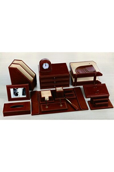 Logon Gelibolu 15 Parça Suni Deri Bordo