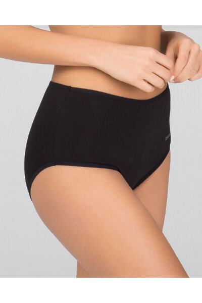 Kom Chiloți negri Basic Maxi 4 piese din bumbac modal Lycra