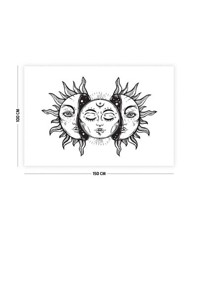 Vagonik Pânză De Perete Soare Și Lună 150 X 100 Cm