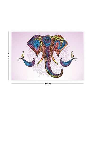 Vagonik Pânză De Perete Elefant Indian 150 X 100 Cm