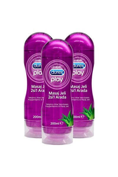 Durex Play Kayganlaştırıcı & Masaj Jeli Aloe Veralı 200ml X 3 Ad.