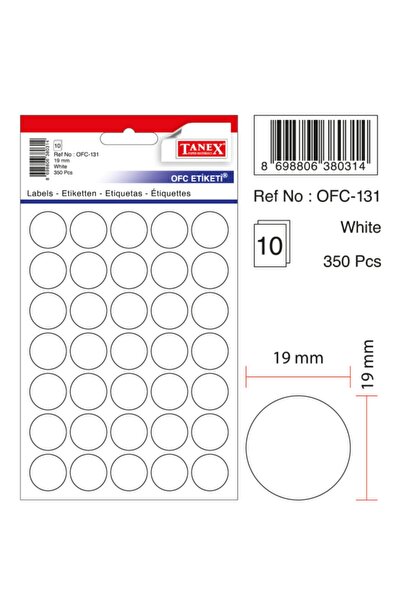 Tanex Ofc-131 White Office Label