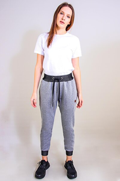 ALEXANDERGARDI Γυναικείο παντελόνι φόρμας σε γκρι χρώμα με ελαστικό τελείωμα ...