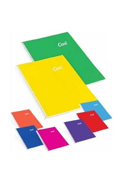 KESKİN COLOR دفتر ملاحظات حلزوني رائع مكون من 72 ورقة بغطاء بلاستيكي مقاس A5