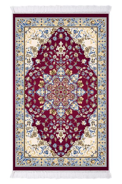 Alanur Home Claret Red Pearl Digital Prayer Rug 70x110 1016