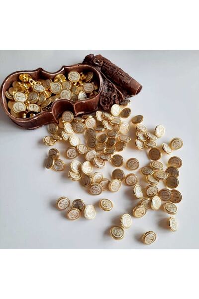 canan dizayn 15mm Ayaklı Metalize Gold Çapa Düğme (20 Adet)