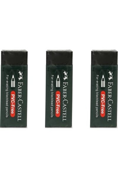 Faber Castell Large Size Black Eraser 3 Pieces