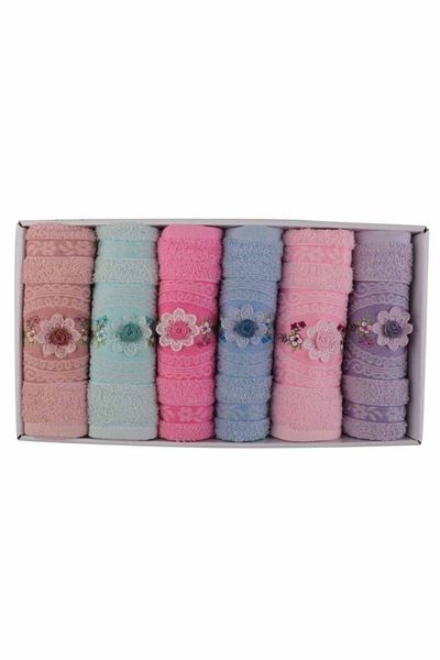 Simisso Özyiğit Embroidered Towel Set of 6