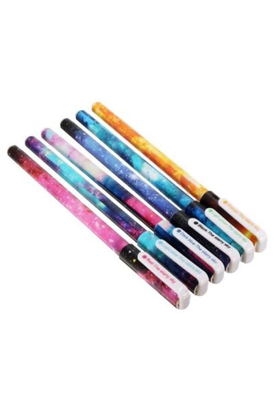 Misyon مجموعة أقلام حبر جاف جل ملونة منقوشة من Akay Stationery Galaxy مكونة م...