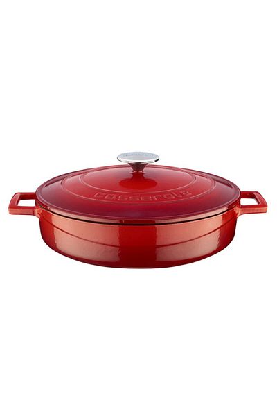 Lava 28 cm Shallow Red Trendy Cast Pot
