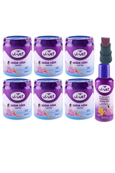 Vi-vet Mavi Kavanoz Soğuk Ağda 6 Adet- Vivet Ağda Yağı