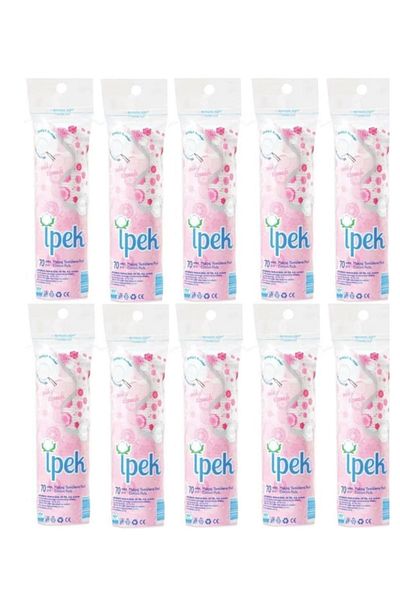İpek Makeup Removal Pad 70pcs X 10 Pieces Cotton Discs