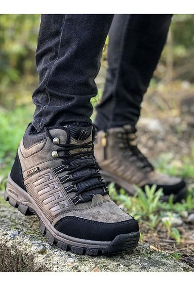 XStep Ανδρικές γκρι θερμικές μάλλινες μπότες