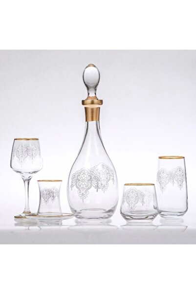 CAM 61 Parça 12 Kişilik Desenli Su Takımı