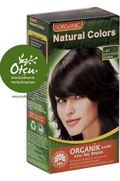 Natural Colors 6c Koyu Küllü Kumral Organik Saç Boyası