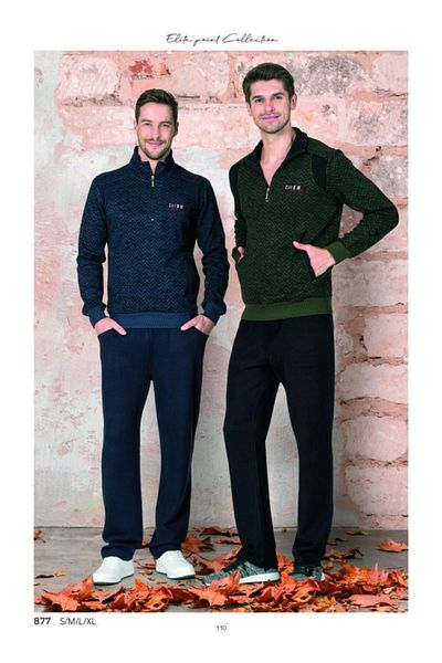 Polat Ανδρική φόρμα φόρμας Navy Blue Jacquard Thessaloniki 877