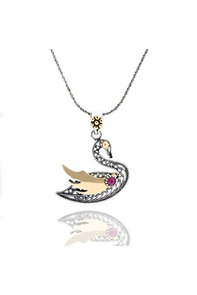 Doğan Silver Kuğu Model Telkari Işçiliği Gümüş Kolye