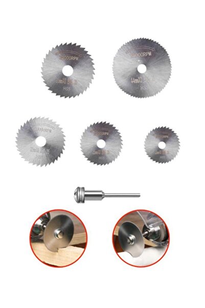 DepoMega 6 Parça Mini Testere Bıçak Ahşap Alüminyum Plastik Kesme Dremel Grav...