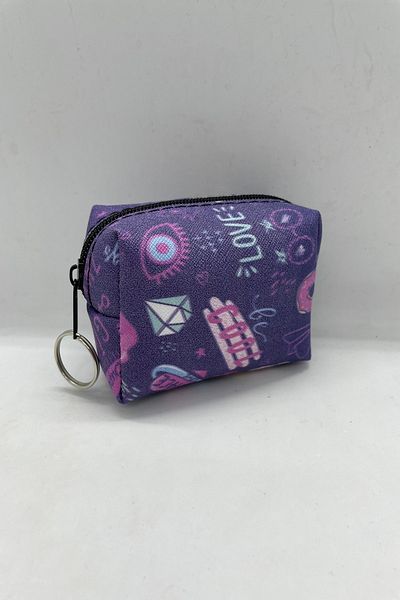 MENİSE Purple Ice Cream Patterned Coin