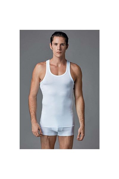 Eros Men's White 2 Pack Cross Back Athlete