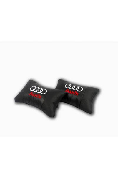 Fox Embroidered Car Leather Neck Pillow Special for Audi Vehicle