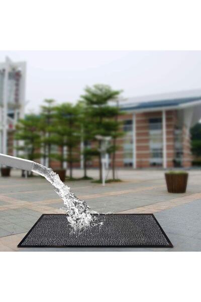 AKSEREN Nem Alıcı (fırçalı) Hijyenik Kapı Önü Paspas Siyah- 60cmx90cm