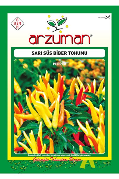 Arzuman Sarı Süs Biber Tohumu (yukarı Bakan) 5 Gram